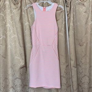 Pink and White Stripe Mini Dress